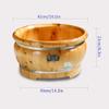 FEHUN Foot Spas for Home Use Cedar Foot Bath Tub, Solid Wood Foot Bath Barrel, Small Foot Wash Bucket, Wooden Art Wash Basin, Thickened Foot Bath Barrel for Home Use 16.1X8.3In Foot Bath Barrel view 4