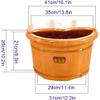 Foot Spas for Home Use Spa Massage Pedicure Tub with Lid, Solid Wood Natural Thicken Foot Basin, with Lid with Massager Foot Bath Barrel, Wooden Bucket Foot Spa Tub,B Foot Bath Barrel ( Color : A ) view 4