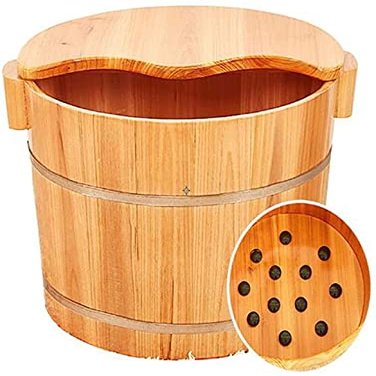 FEHUN Foot Spas for Home Use 40Cm Height Footbath with Lid, Pedicure Tub, Portable Foot Bath Bowl, Household Foot Bath Barrel,C Foot Bath Barrel (Color : D)