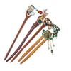 Handmade Long Wood Hair Sticks Chopsticks Hairpin with Gemstone for Women Curly or Straight Thick Hair Fashion Hair Accessory (4pcs Set) view 1