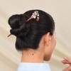 Handmade Long Wood Hair Sticks Chopsticks Hairpin with Gemstone for Women Curly or Straight Thick Hair Fashion Hair Accessory (4pcs Set) view 2