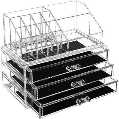 EKAYG Jewellery Box Cosmetic Storage Box Cosmetic Storage Box and Cosmetic Storage Box in Acrylic Drawer (Choose a Random Style )