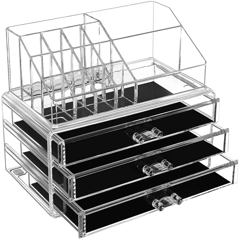 EKAYG Jewellery Box Cosmetic Storage Box Cosmetic Storage Box and Cosmetic Storage Box in Acrylic Drawer (Choose a Random Style )