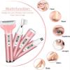 LIPPSY Electric Razor for Women, IPX7 Waterproof,4 in 1 Women's Electric Shaver, Rechargeable Epilator Lady Hair Painless Shaver for Bikini Area/Nose/Armpit/Eyebrow/Facial view 2