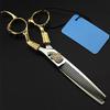 Hair Cutting Scissors, 6inch japan 440c Retro gold hair salon scissors haircut thinning barber hair cutting shears hairdressing scissors ( Color : Set ) view 3