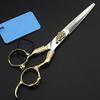 Hair Cutting Scissors, 6inch japan 440c Retro gold hair salon scissors haircut thinning barber hair cutting shears hairdressing scissors ( Color : Set ) view 4