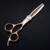 Hair Cutting Scissors, 6inch japan 440c rose gold retro hair salon scissors cutting barber scissor Thinning shears hairdressing scissors set view 3
