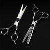 Hair Cutting Scissors, 6 inch japan steel blue Skull hair salon scissors cutting barber Thinning shears hairdressing scissors ( Color : Set ) view 1