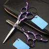 Hair Cutting Scissors, 6 inch professional japan 440c Retro purple hair scissors thinning barber cutting shears hairdressing scissors set view 1