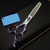 Hair Cutting Scissors, 6 inch professional japan 440c Retro purple hair scissors thinning barber cutting shears hairdressing scissors set view 4
