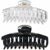 Accglory Jumbo 5.5 Inches Hair Clips for Extra Thick Hair - Long Butterfly Hair Accessories for Women, 2 Counts (Black and Clear) view 1