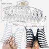 Accglory Jumbo 5.5 Inches Hair Clips for Extra Thick Hair - Long Butterfly Hair Accessories for Women, 2 Counts (Black and Clear) view 2