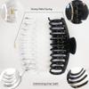 Accglory Jumbo 5.5 Inches Hair Clips for Extra Thick Hair - Long Butterfly Hair Accessories for Women, 2 Counts (Black and Clear) view 4