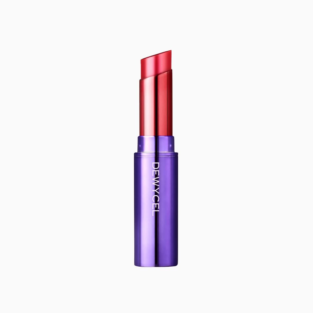 DEWYCEL TINTOURING BALM | PURE RED | Non-Sticky Moisturizing & Hydrating Tinted Lip Balm for Chapped Lips | Natural Color Lip Glow Balm | 0.16 oz (4.5g)