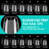 Short Coffin Soft Gel Nail Tips, BORNBYME 240 PCS Pre Buff Full Cover Shaped Nail Extenison Tips Half Matte Gel X Nail Tips Acrylic False Nail Tips view 4