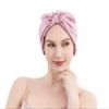 19MM Silk Shower Cap Elastic Adjustable Satin Nightcap Purplepink view 1