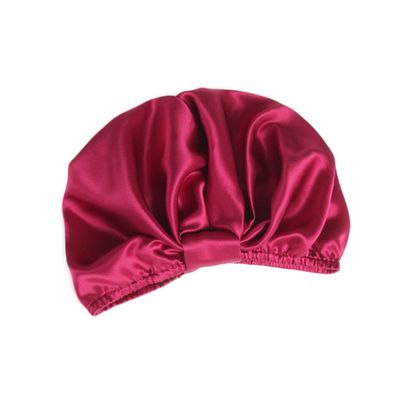 Silk Bonnet Hair Wrap Cover Sleep Cap for Sleeping Beanie Burgundy