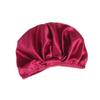 Silk Bonnet Hair Wrap Cover Sleep Cap for Sleeping Beanie Burgundy view 1
