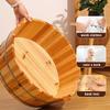 1 Pc Wooden Foot Bath Bucket, Premium Pedicure Bowl Foot Spa Massage Pedicure Barrels, Wooden Foot Basin, Solid Wood Foot Tub for Soaking Feet view 4