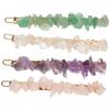 Mikinona 8 Pcs crystal stone hairpin hair barrettes for women hair jewels hair accessories for women wedding no 1 hairpin diamond hair clips hair pearls girl Metal headgear view 3
