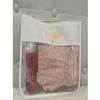 3 Zipper Organizers Custom Clear Pouch. Hospital Pouch Essentials for Mom and Baby's Clothes. Custom Diaper Bag Organizing Pouches. Clear Makeup organizer. (White) view 2