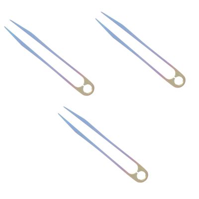 DOITOOL 3pcs Titanium Tweezers Keychain Travel Tool Must Have Camping Accessory Mini