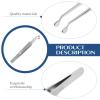 TEHAUX Lash Eyelid Massage, Round Head Stainless Steel Meibomian Gland Forcep Expressor Eyelid Pratical Forcep Lash Lash Lash Lash Lash Lash view 2