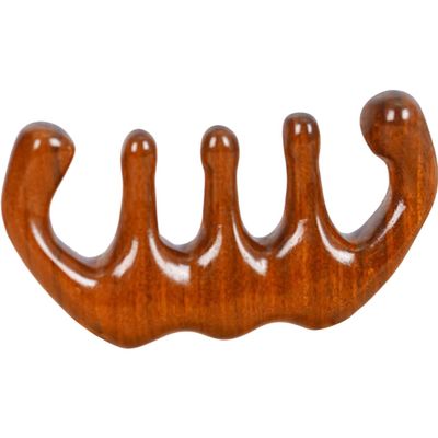 Beavorty Natural Wood Wide Tooth Massage Comb for Scalp Relaxation Portable Hair Detangler for Curly and Wet Hair No Static for Home and Travel