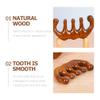 Beavorty Natural Wood Wide Tooth Massage Comb for Scalp Relaxation Portable Hair Detangler for Curly and Wet Hair No Static for Home and Travel view 4