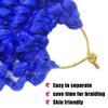 18Inch Passion Twist Hair 6Packs Passion Twist Crochet Hair Water Wave Crochet Hair (18 Inch (Pack of 6), Blue)  view 3