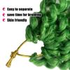 18Inch Passion Twist Hair 6Packs Passion Twist Crochet Hair Water Wave Crochet Hair (18Inch Pack of 6), Green)  view 3