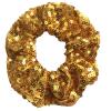 6 Pcs Sparkle Sequin Hair Scrunchie Hair Bobbles Metallic Elastics Ponytail Holders Hair Wrist Ties Bands Cloth Scrunchies for Show Gym Dance Party Club Girl Women (Gold) view 2