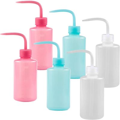 Beavorty 6pcs Eyelash Cleansing Bottle, 250ml, Plastic, Squeeze Bottle, Wash Bottle, Portable, Lightweight, Safe, Durable, Precise