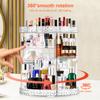 360 Rotating Makeup Organizer for Vanity + Makeup Brush Holder,Perfume Organizer with 6 DIY Adjustable Layer,Large Capacity Skincare Organizers,Lazy Susan Make up Organizer for Bedroom Dresser,Clear view 2