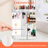 360 Rotating Makeup Organizer for Vanity + Makeup Brush Holder,Perfume Organizer with 6 DIY Adjustable Layer,Large Capacity Skincare Organizers,Lazy Susan Make up Organizer for Bedroom Dresser,Clear view 3