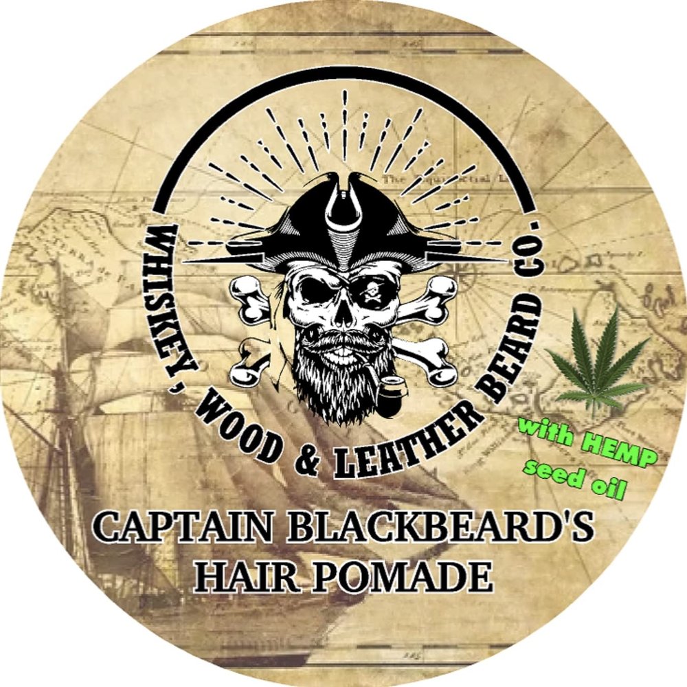 Whiskey, Wood & Leather Beard Co. Captain Blackbeard's Hair Pomade