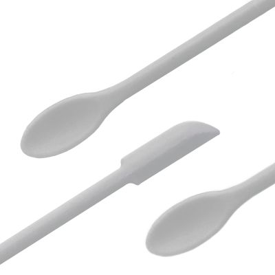 JIATAY Spatula, Silicone Spatula Set (3 Pcs) Cosmetic Makeup Spatula for Mini Bottles Foundation Cream, Double-Headed Jar Spatula (Small & Middle & Large, Gray)