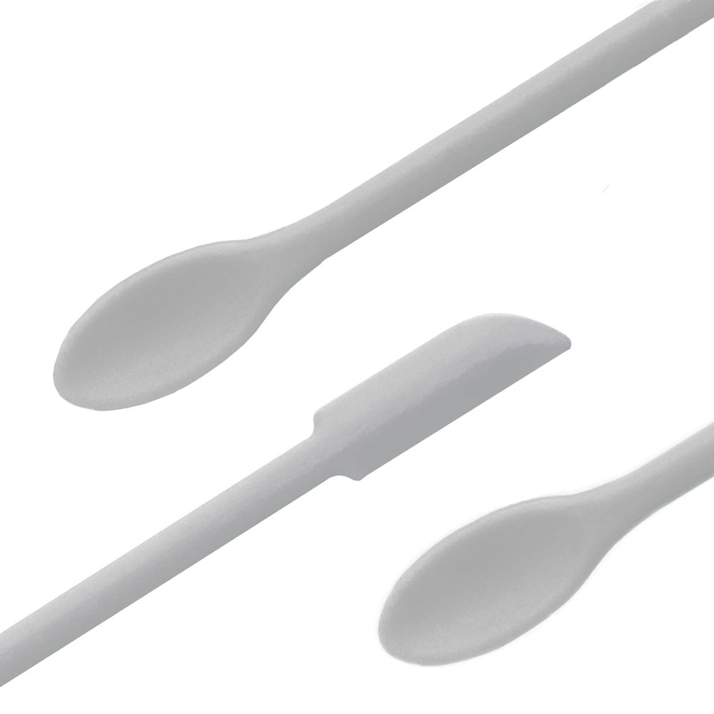 JIATAY Spatula, Silicone Spatula Set (3 Pcs) Cosmetic Makeup Spatula for Mini Bottles Foundation Cream, Double-Headed Jar Spatula (Small & Middle & Large, Gray)