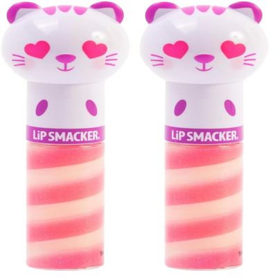 Lip Smacker Kitty Kitten Lip Gloss Flavored Lippy Pal Swirl, Kitten, Sweet Kiwi Kitten, 0.14 Ounce (Pack of 2)