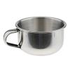 pistro 8cm Durable Stainless Steel Shine Metal Men's Shaving Brush Mug Bowl Barber Beard Soap Cup view 1