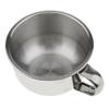 pistro 8cm Durable Stainless Steel Shine Metal Men's Shaving Brush Mug Bowl Barber Beard Soap Cup view 2