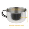 pistro 8cm Durable Stainless Steel Shine Metal Men's Shaving Brush Mug Bowl Barber Beard Soap Cup view 3