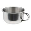 pistro 8cm Durable Stainless Steel Shine Metal Men's Shaving Brush Mug Bowl Barber Beard Soap Cup view 4