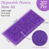 200 Pcs Disposable Foot Pumice Stone Bulk for Feet Pumice Stone Foot Scrubber Dead Skin Pedicure Scrubber Exfoliator Sponge for Feet Callus Remover Bath, Spa, 3.54 x 1.77 x 0.47 Inch(Purple, Purple) view 2