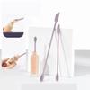 JIATAY Spatula, Silicone Spatula Set (3 Pcs) Cosmetic Makeup Spatula for Mini Bottles Foundation Cream, Double-Headed Jar Spatula (Small & Middle & Large, Dull Purple) view 2