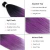 1B Purple Ombre Braiding Hair Pre Stretched Prestretched Braiding Hair Ombre Hair for Braiding 26 inch 8 Packs Itch Free Synthetic Long Crochet Twist Box Braids Yaki Texture Braiding Hair Extensions view 2