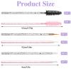 270 PCS Crystal Disposable Makeup Applicators Kit, Makeup Artist Must Haves Tools 100 Mascara Wands 100 Lipstick Applicators 70 Eyeliner Brushes with Organizer Box Christmas Gifts for Women view 2