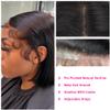 10 Inch Bob Wig Human Hair 13x4 HD Lace Front Wigs Human Hair Pre Plucked Short Bob Wig Lace Frontal Wigs for Black Women 180% Density Glueless Straight Human Hair Wig Natural Color view 3