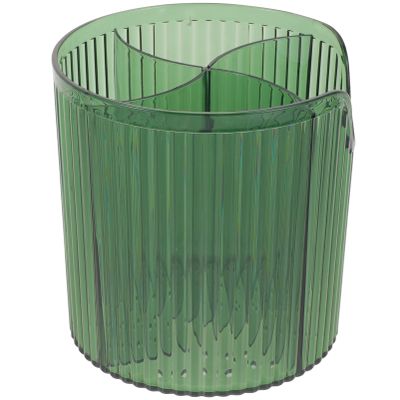 Beavorty Clear Makeup Brush Bucket Transparent Makeup Brush Organizer Box for Home Supplies Cosmetic Storage Holder for Vanity and Desktop Use