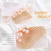 Geosar 9 Pcs Wedding Hair Accessories Pearl Hair Pins Women Vintage Hairs Piece Bridal Accessories for Bride Bridesmaids(Gold,Elegant Style) view 4